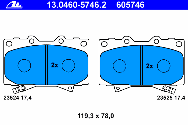 Brake Pad Set, disc brake 13.0460-5746.2