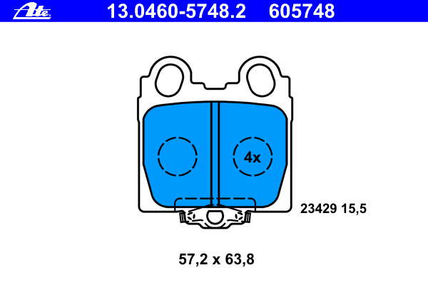 Brake Pad Set, disc brake 13.0460-5748.2