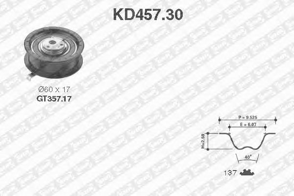 Timing Belt Kit KD457.30