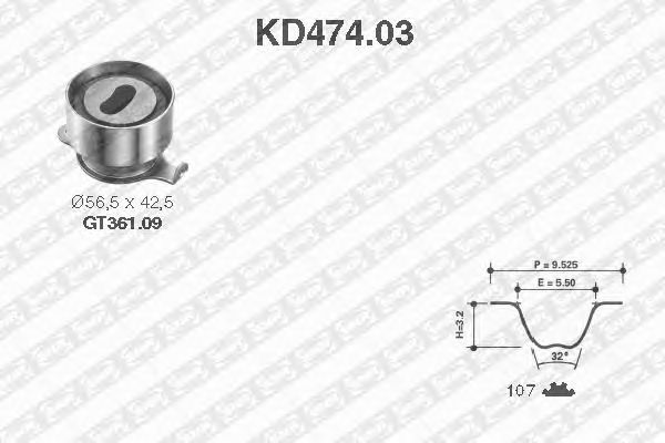 Timing Belt Kit KD474.03