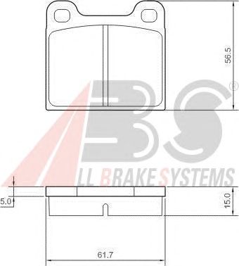 Brake Pad Set, disc brake 36009 OE