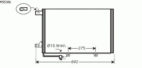 Condensator, airconditioning MS5386