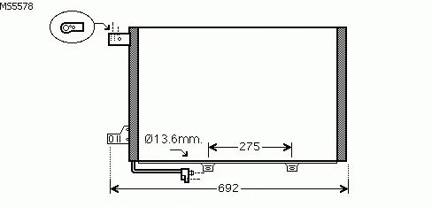 Condensator, airconditioning MS5578