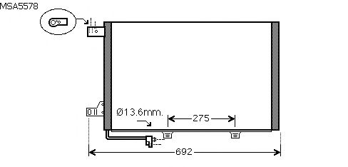 Condensator, airconditioning MSA5578