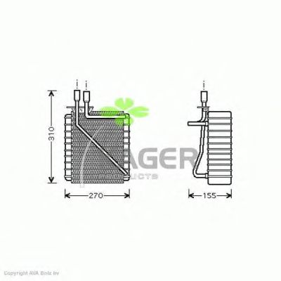 Evaporator, air conditioning 94-5701
