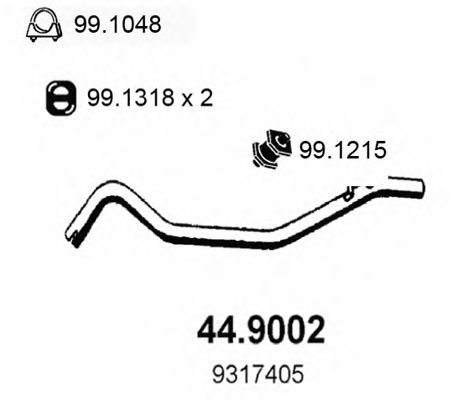 Exhaust Pipe 44.9002