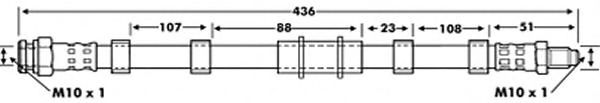 Tubo flexible de frenos FBH6376