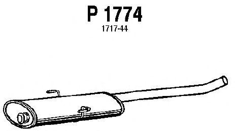 Panela de escape central P1774