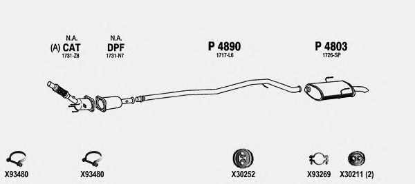 Exhaust System PE748