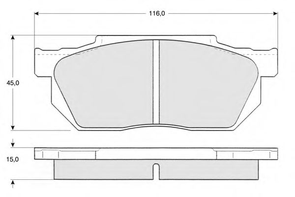 Комплект тормозных колодок, дисковый тормоз PF1264