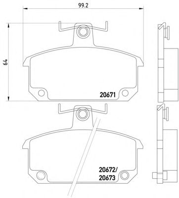 Brake Pad Set, disc brake 2067101