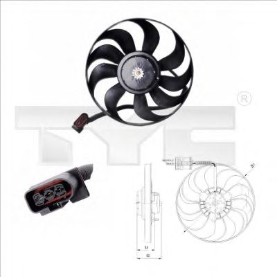 Fan, radiator 837-0022