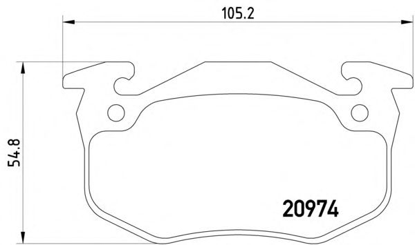 Brake Pad Set, disc brake MDB2868