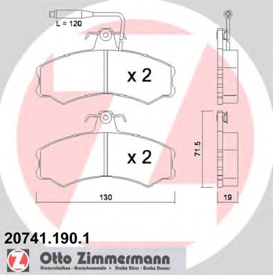 Bremsbelagsatz, Scheibenbremse 20741.190.1