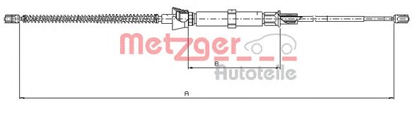 Cable, parking brake 10.9032