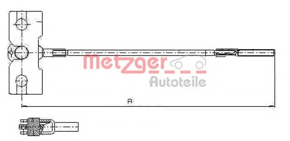 Cable, parking brake 17.0120