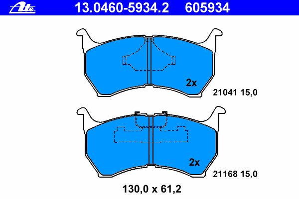 Brake Pad Set, disc brake 13.0460-5934.2
