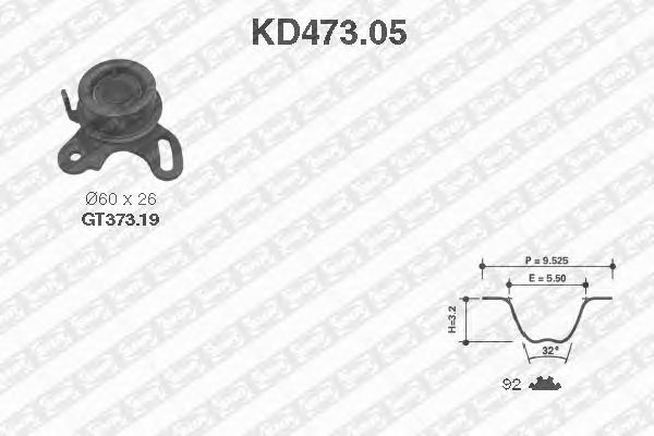 Timing Belt Kit KD473.05