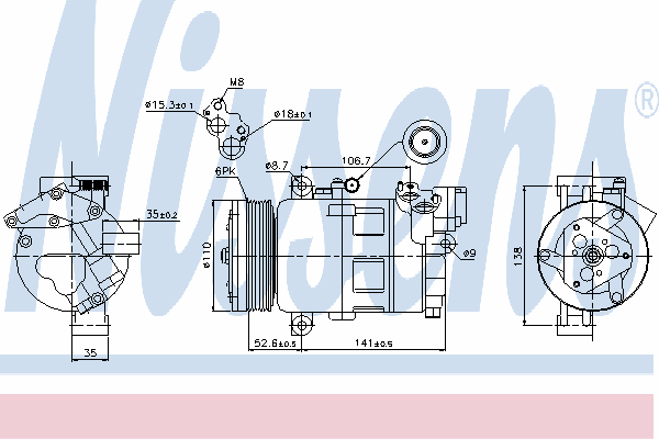 Compressor, airconditioning 89307