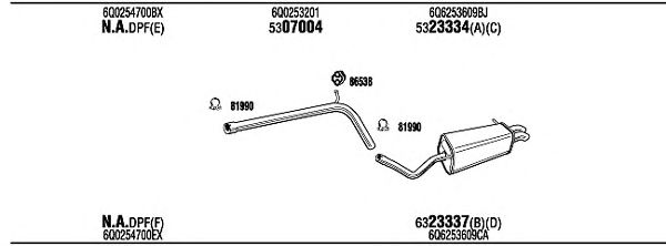 Exhaust System SKH22950B