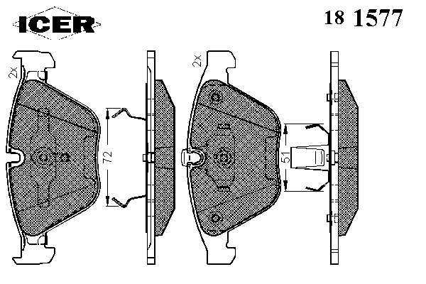 Brake Pad Set, disc brake 181577