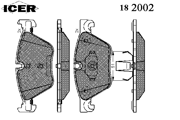 Brake Pad Set, disc brake 182002