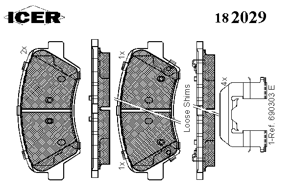 Brake Pad Set, disc brake 182029