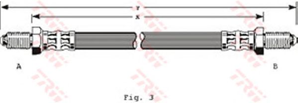 Tubo flexible de frenos PHC128