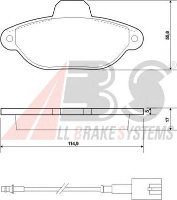 Brake Pad Set, disc brake 37595