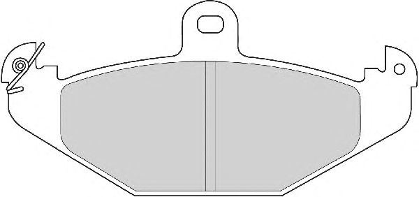 Комплект тормозных колодок, дисковый тормоз FD6970A