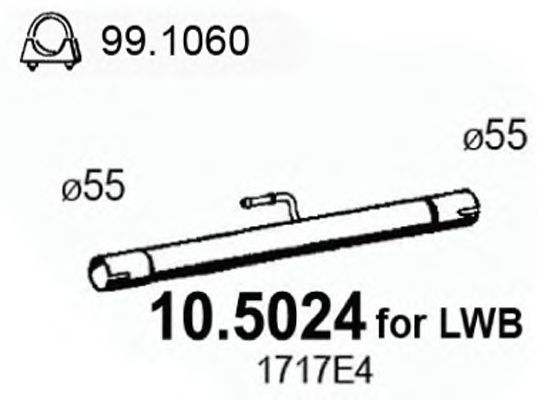 Exhaust Pipe 10.5024