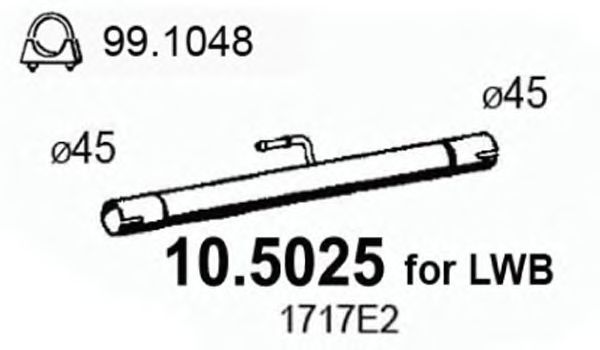 Exhaust Pipe 10.5025