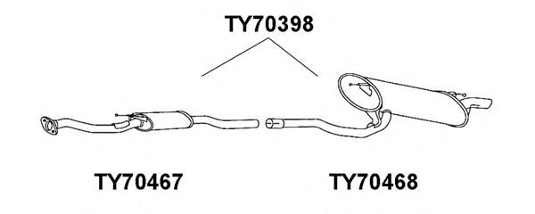 Front Silencer TY70467