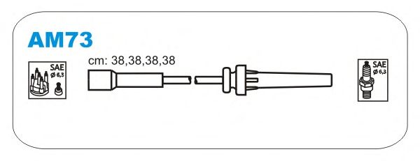 Комплект проводов зажигания AM73