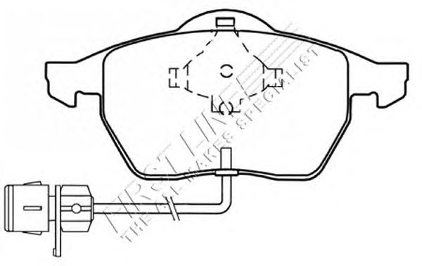 Kit de plaquettes de frein, frein à disque FBP3007
