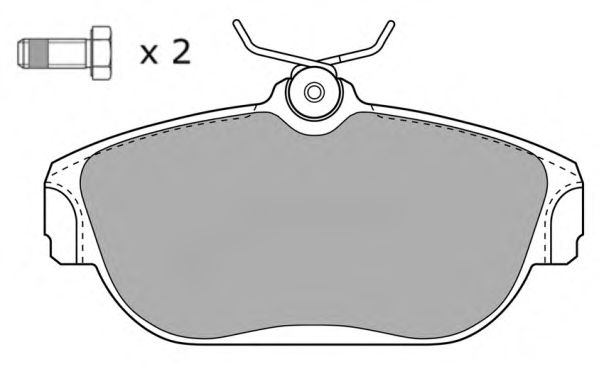 Комплект тормозных колодок, дисковый тормоз FBP-0801
