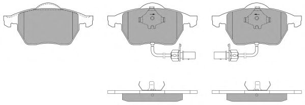 Kit de plaquettes de frein, frein à disque FBP-0874