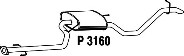 Silenziatore posteriore P3160