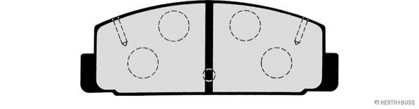 Комплект тормозных колодок, дисковый тормоз J3613002