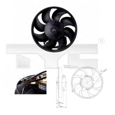 Fan, radiator 802-0010