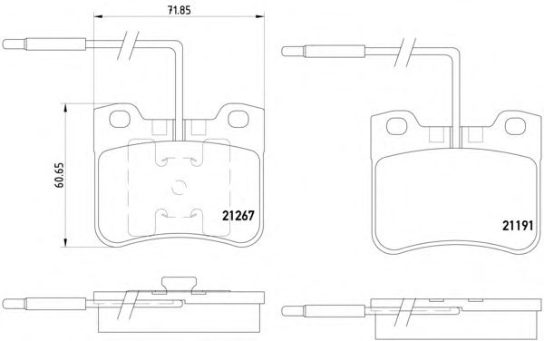 Brake Pad Set, disc brake MDB1557