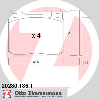 Bremsbelagsatz, Scheibenbremse 20280.185.1