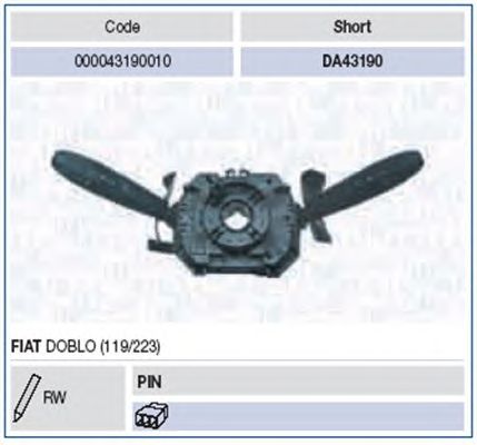 Steering Column Switch 000043190010