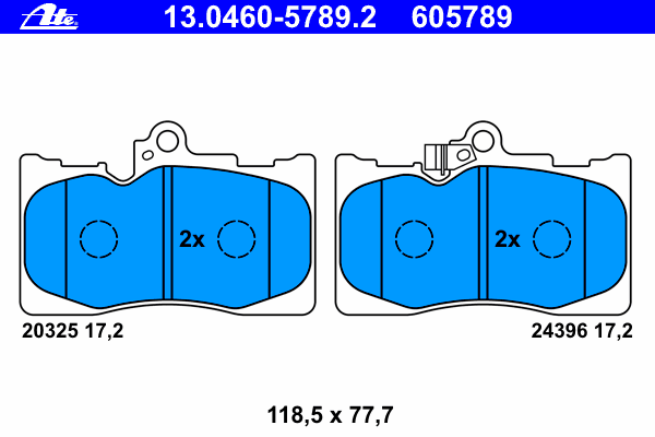 Brake Pad Set, disc brake 13.0460-5789.2