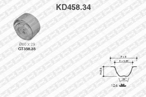 Timing Belt Kit KD458.34