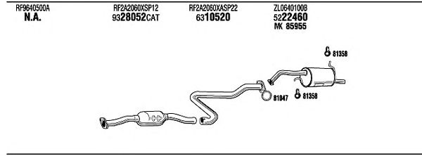 Exhaust System MAH17316A