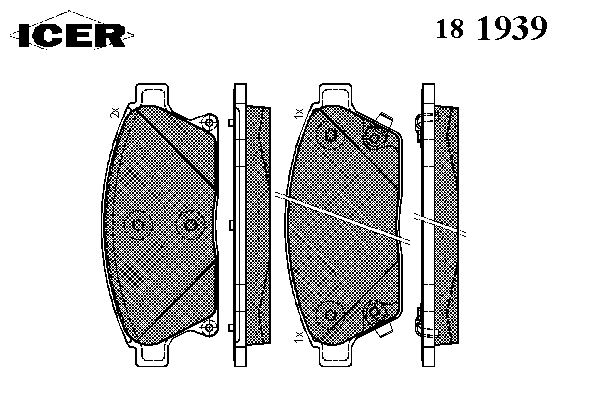 Комплект тормозных колодок, дисковый тормоз 181939
