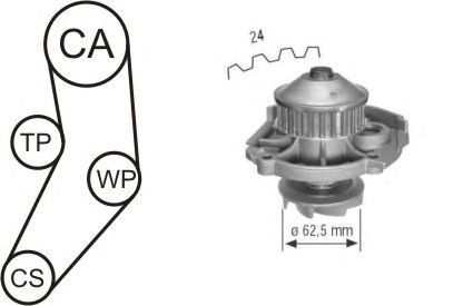Water Pump & Timing Belt Kit WPK-161602