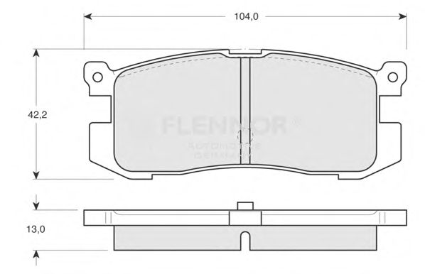 Комплект тормозных колодок, дисковый тормоз FB210192