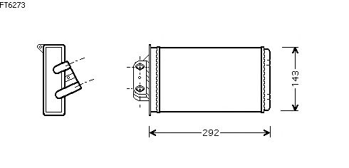 Heat Exchanger, interior heating FT6273
